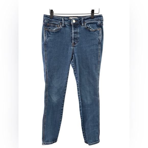 Free People Denim - Free‎ People High Rise Skinny Jeans Blue Medium Wash Button Fly Size 27